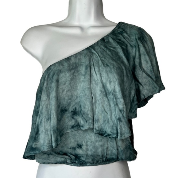 Blue Life One Shoulder Top - Picture 1 of 6